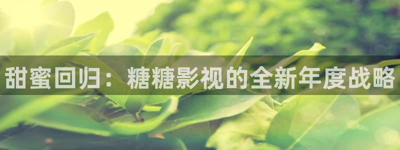 八戒私人伦理影院：甜蜜回归：糖糖影视的全新年度战略
